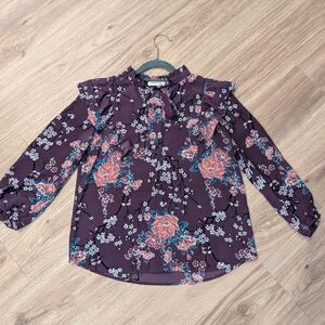 Floral Ruffle Long Sleeve Top